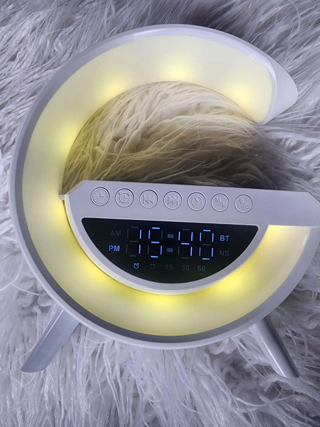 LED Alarm Clock with Wireless Charger - photo 4
