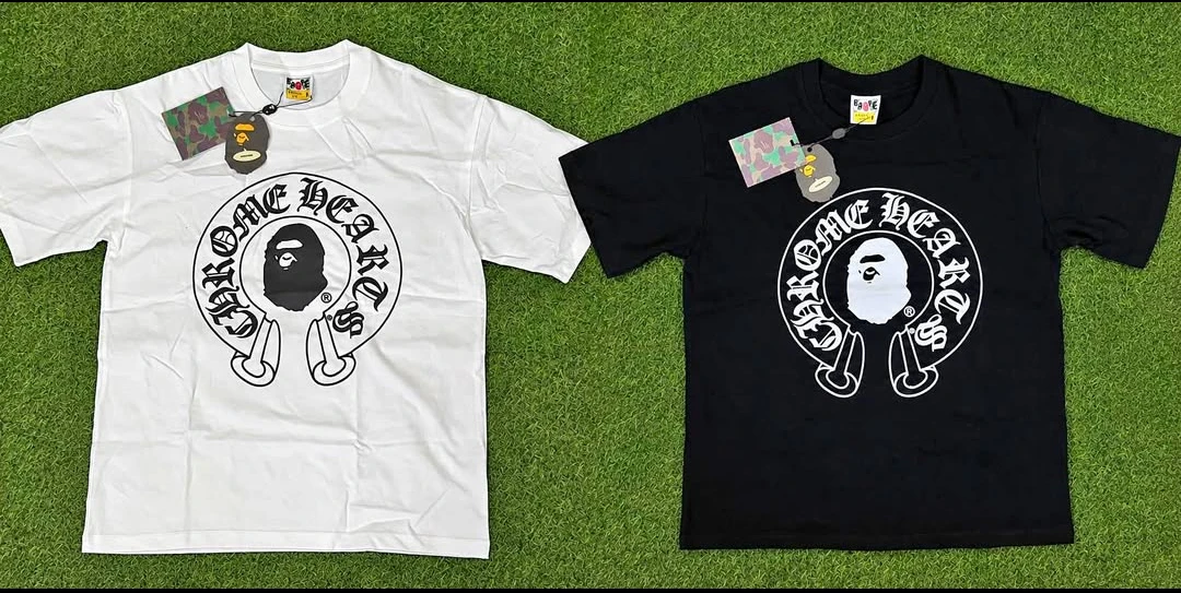 Bape tee shirt bape x chrome heart