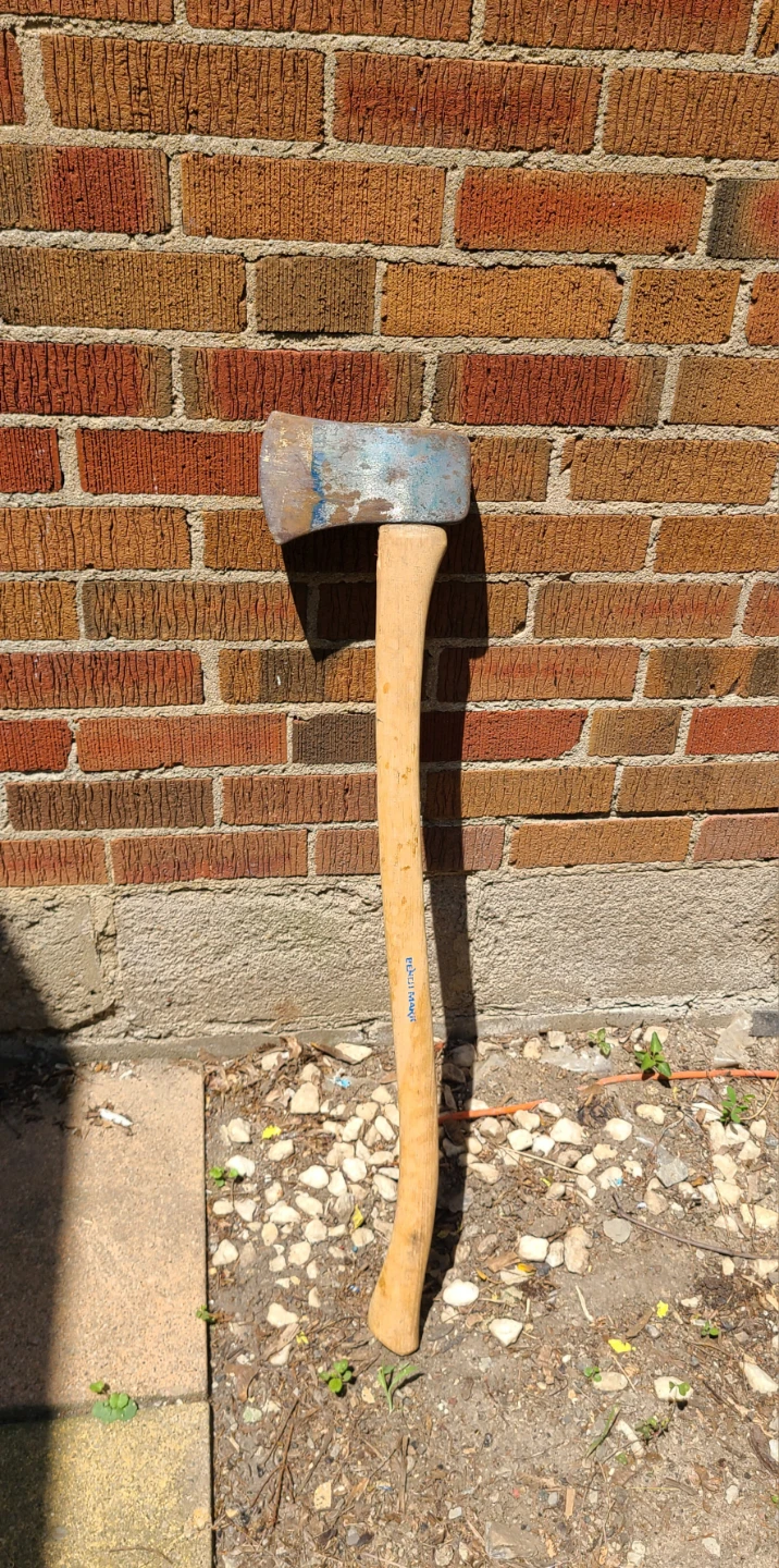 Large Wood Chopping Axe with Wood Handle