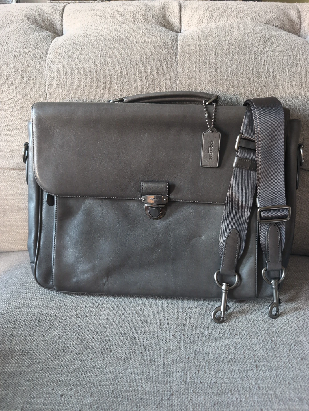 Coach Leather Messenger Bag