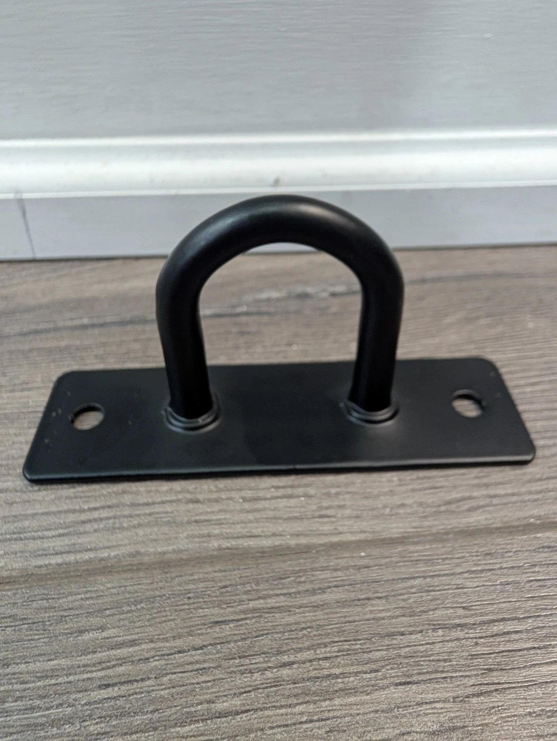 EUC - Black Steel Eye Plate Ceiling U Bolt Hook