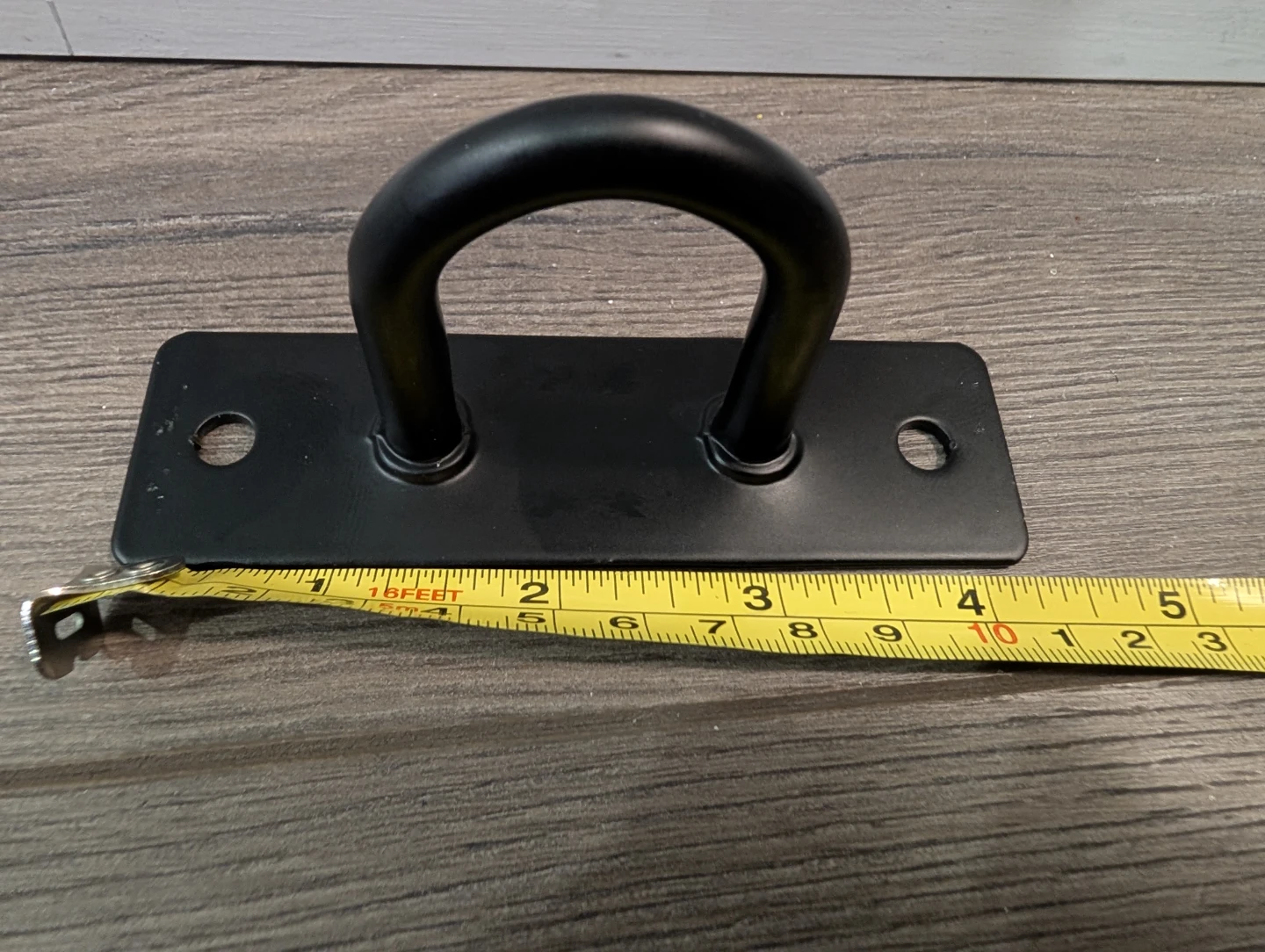 EUC - Black Steel Eye Plate Ceiling U Bolt Hook - photo 2