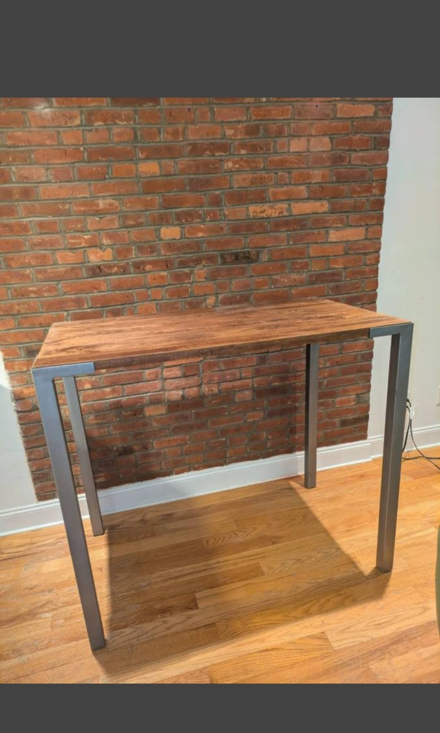 (FREE DELIVERY) Wooden Top Dining Table with Metal Legs - photo 4