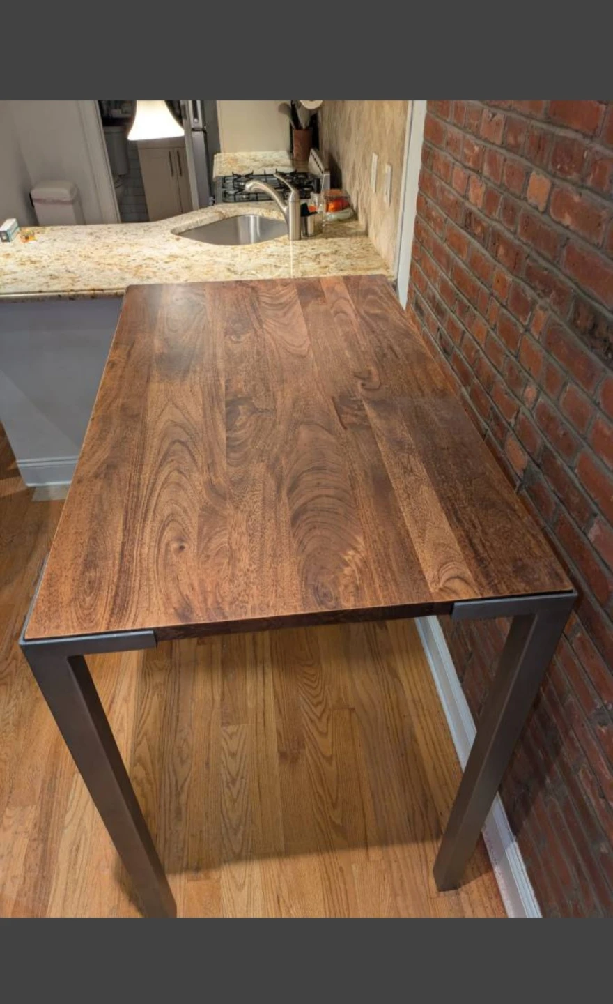 (FREE DELIVERY) Wooden Top Dining Table with Metal Legs - photo 5