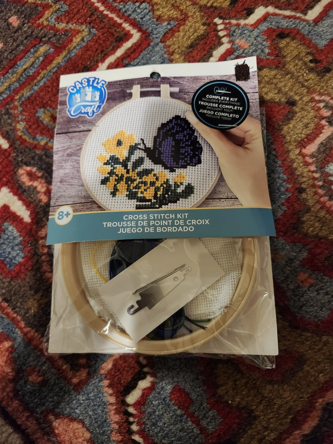 Castle Craft Cross Stitch Kit - Butterfly and Flowers