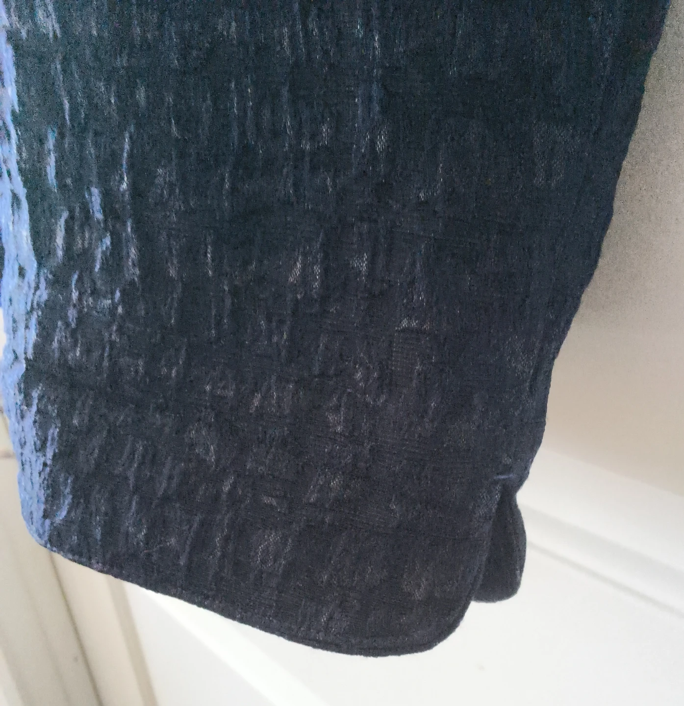 Chico’s Midnight Navy Shimmer Textured Blazer – Size 2 (US 12) - photo 3