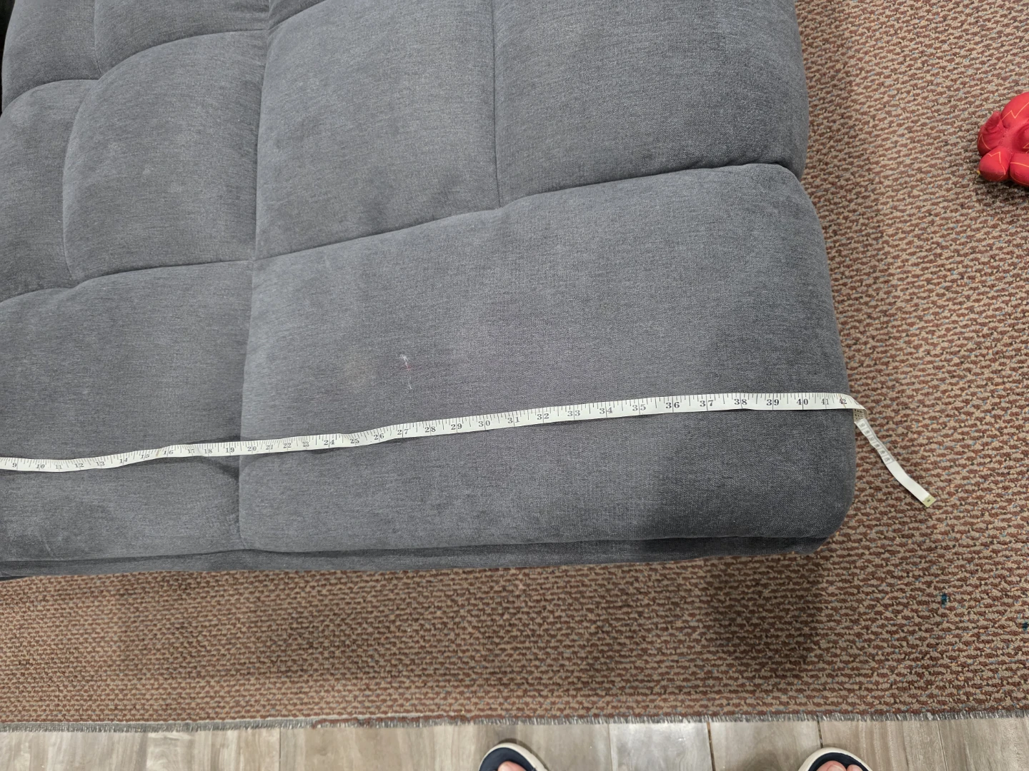 2 Grey Tufted Futon Couch - photo 2