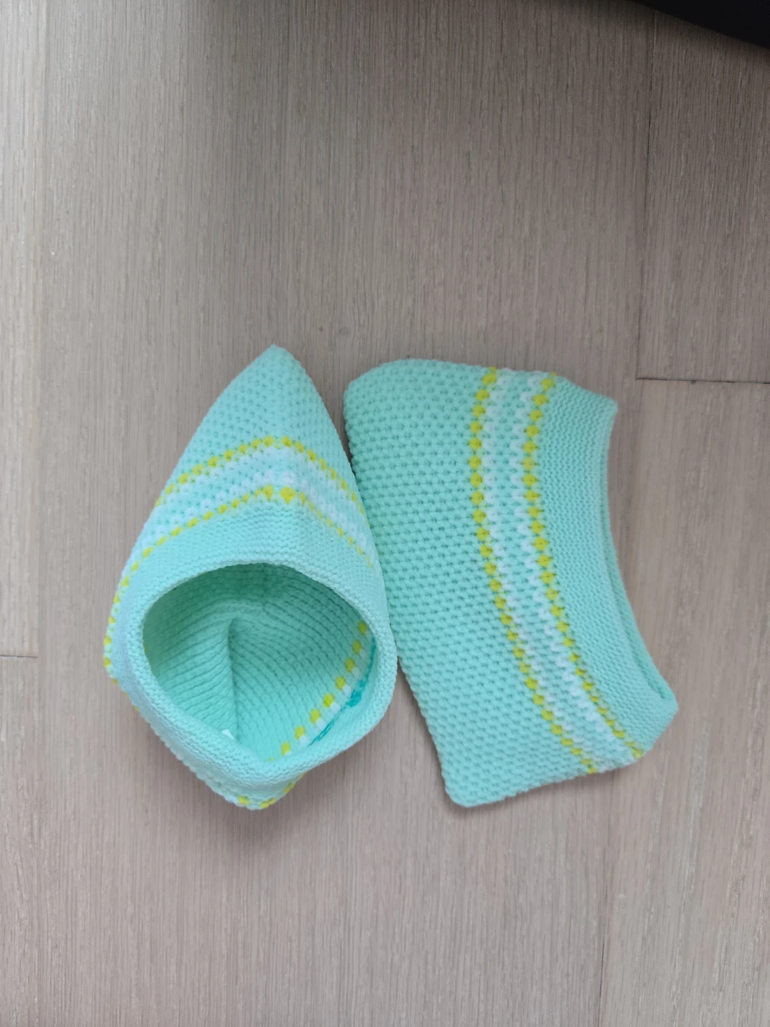 Mint Green Knit Fingerless Gloves/Hand Warmers - photo 2