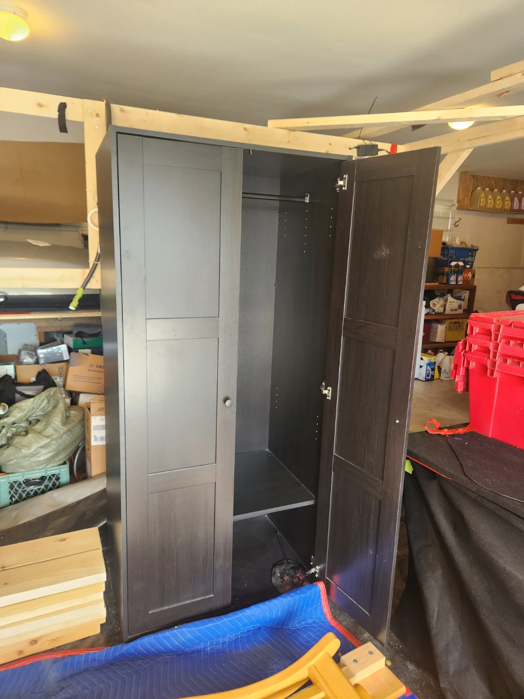 Dark Wood Wardrobe Armoire