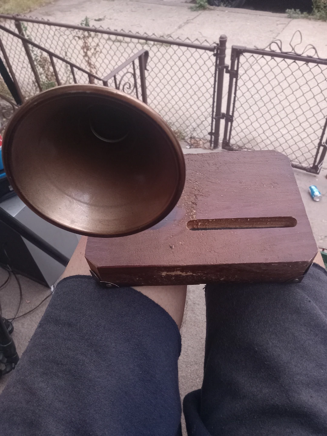 Vintage Wooden Phonograph Horn