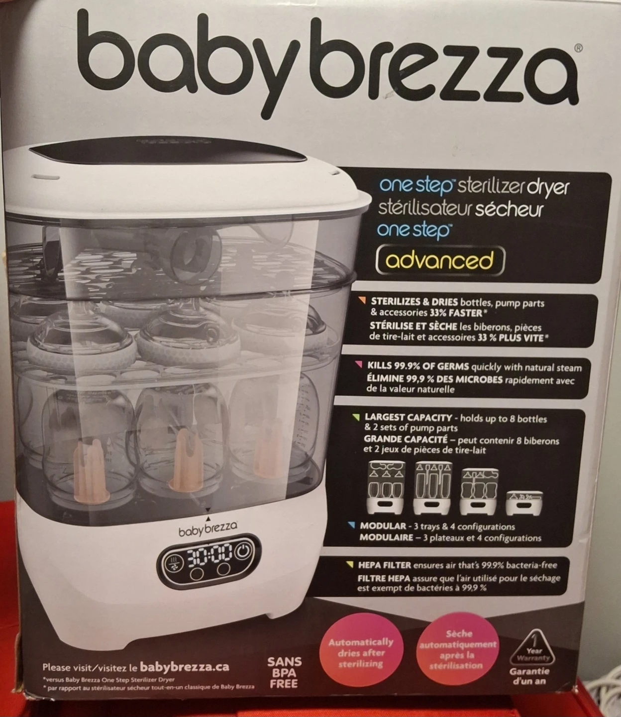 Baby Brezza Advanced One Step Sterilizer Dryer