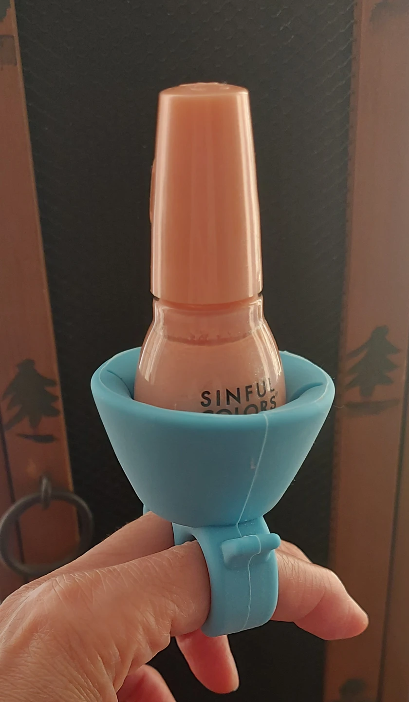 Blue Ring Nail Polish Holder - photo 2