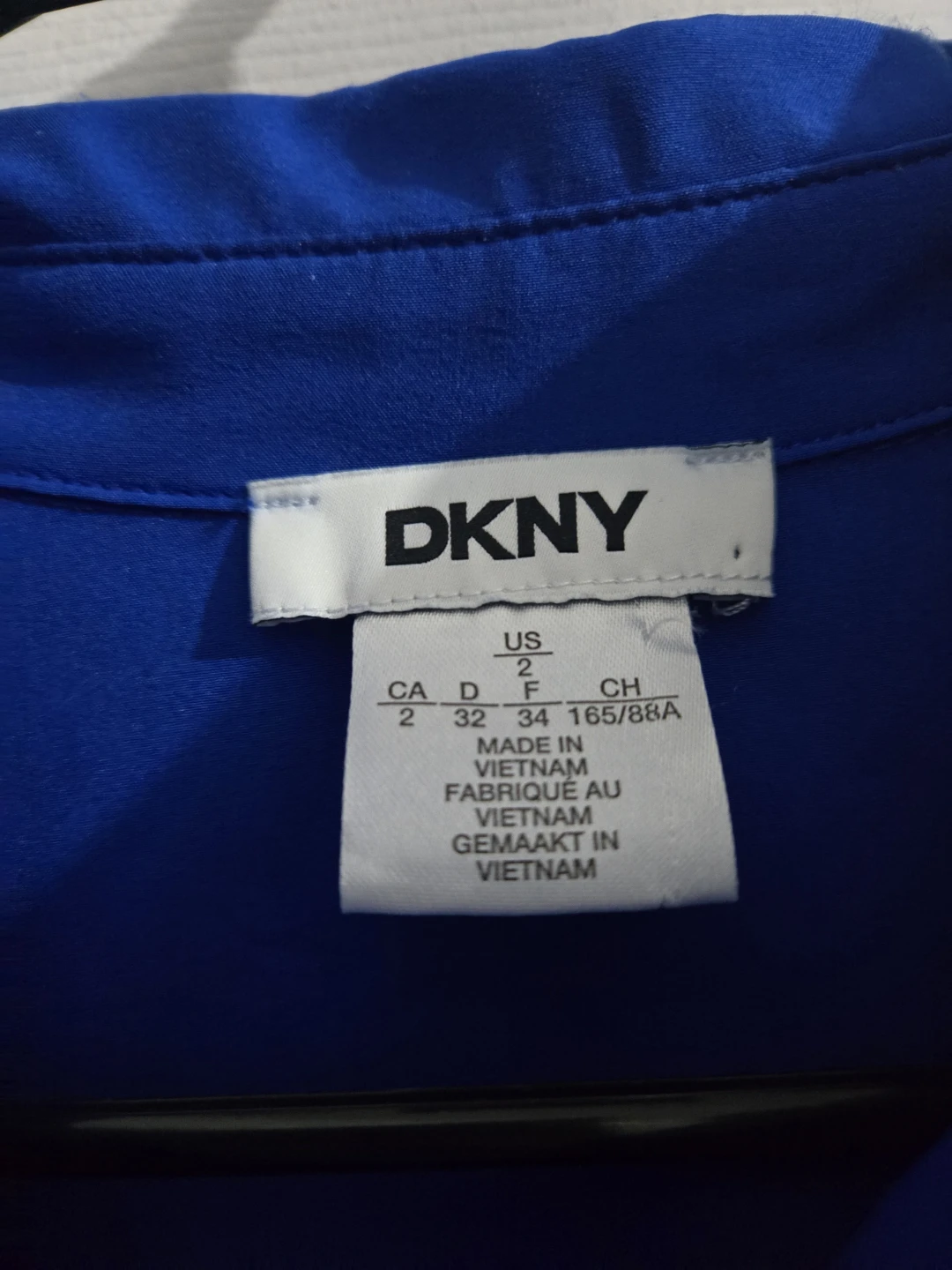 DKNY Blue Button-Up Shirt Dress - Size 2 - photo 2