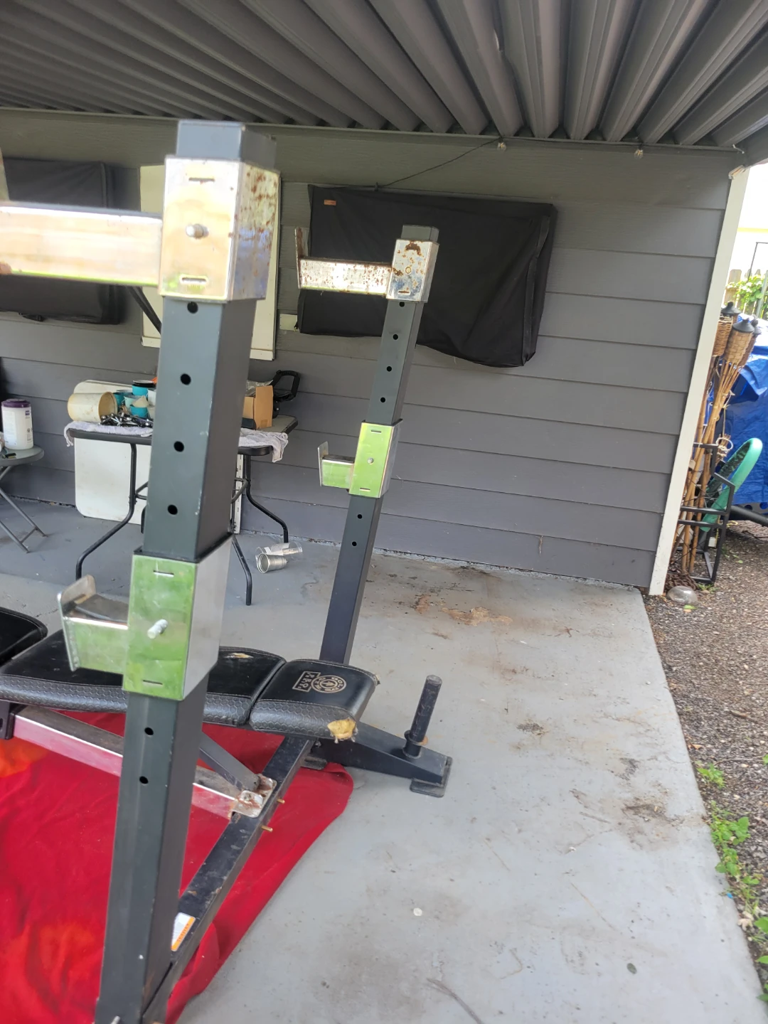 GOLD'S GYM OLYMPIC BENCH WITH SQUAT RACK  HEAVY DUTY - photo 2