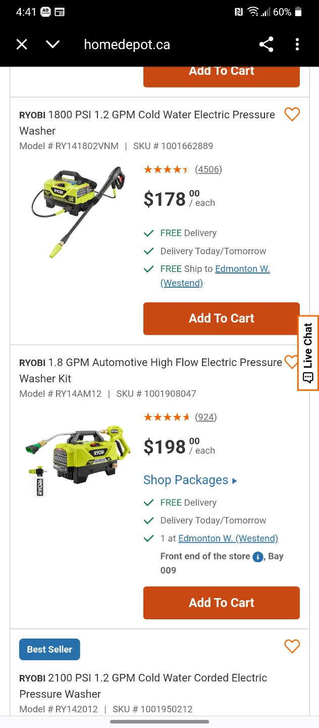 Ryobi 1800 PSI Electric Pressure Washer - photo 5