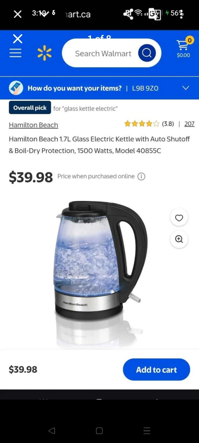 Hamilton Beach 1.7L Glass Electric Kettle - photo 3