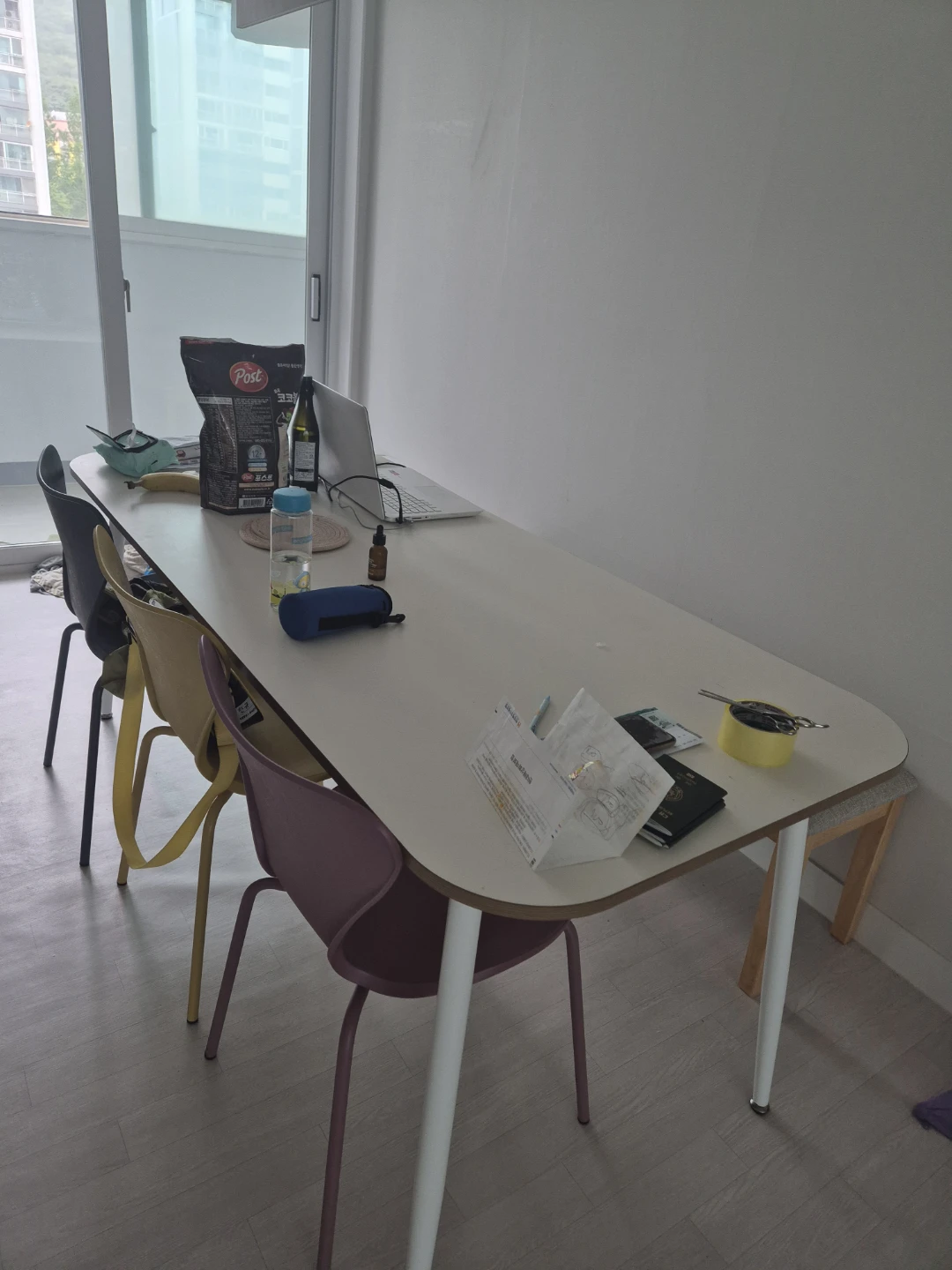 White Dining Table with Chairs