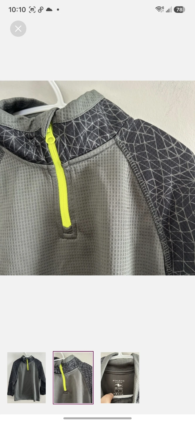 Athletic Works Kids 1/4 Zip Pullover Size 4 - photo 2