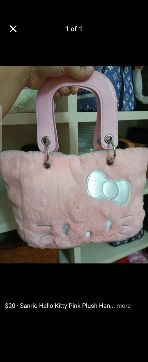 Sanrio Hello Kitty Pink Plush Handbag