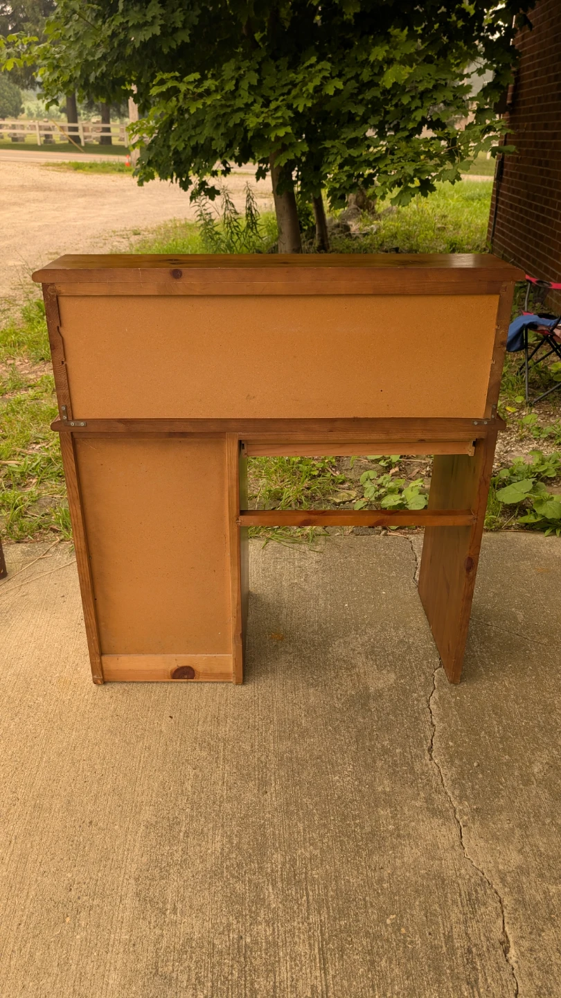 Vintage Wooden Roll Top Desk - photo 2