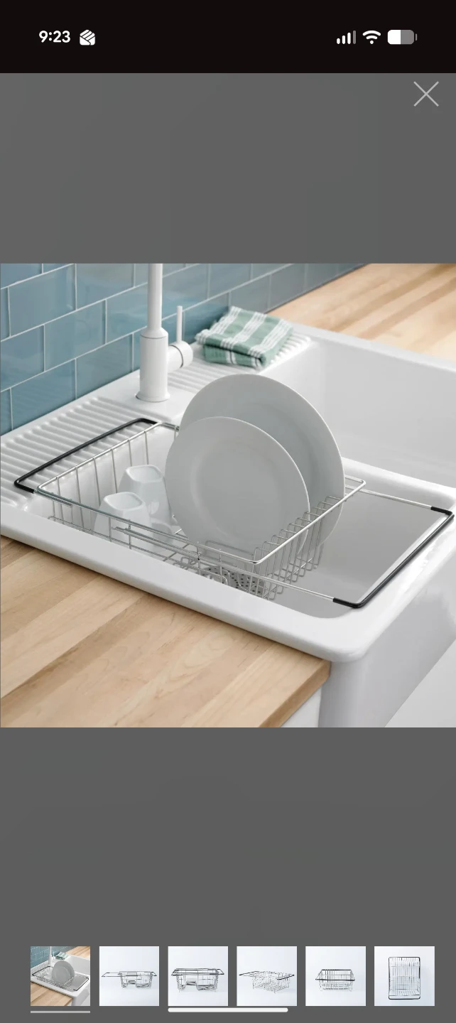 White Wire over sink Basket
