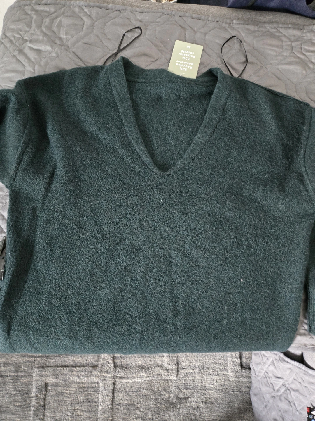 H&M V-Neck Sweater - Dark Green - photo 3
