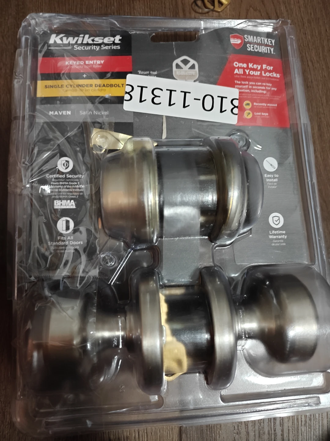 Kwikset Single Cylinder Deadbolt and Lever Lock Set
