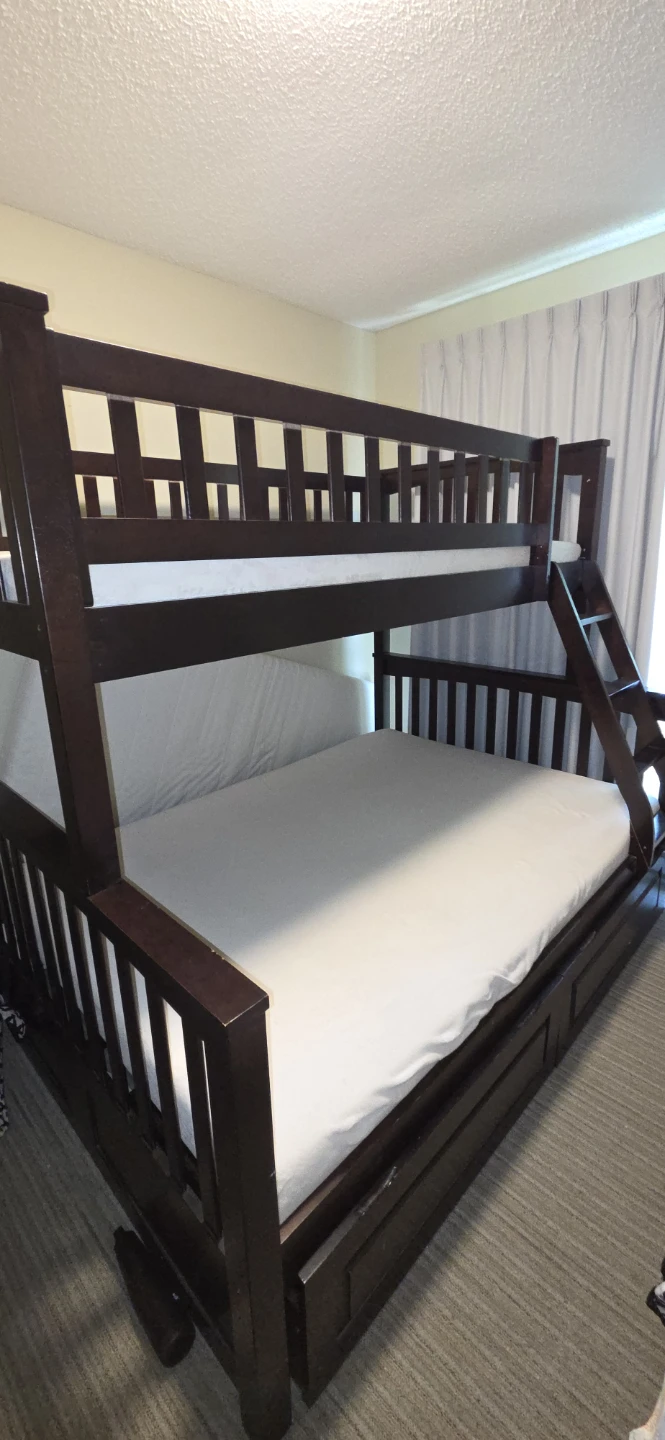 Dark Brown Triple Bunk Bed with Trundle - photo 5