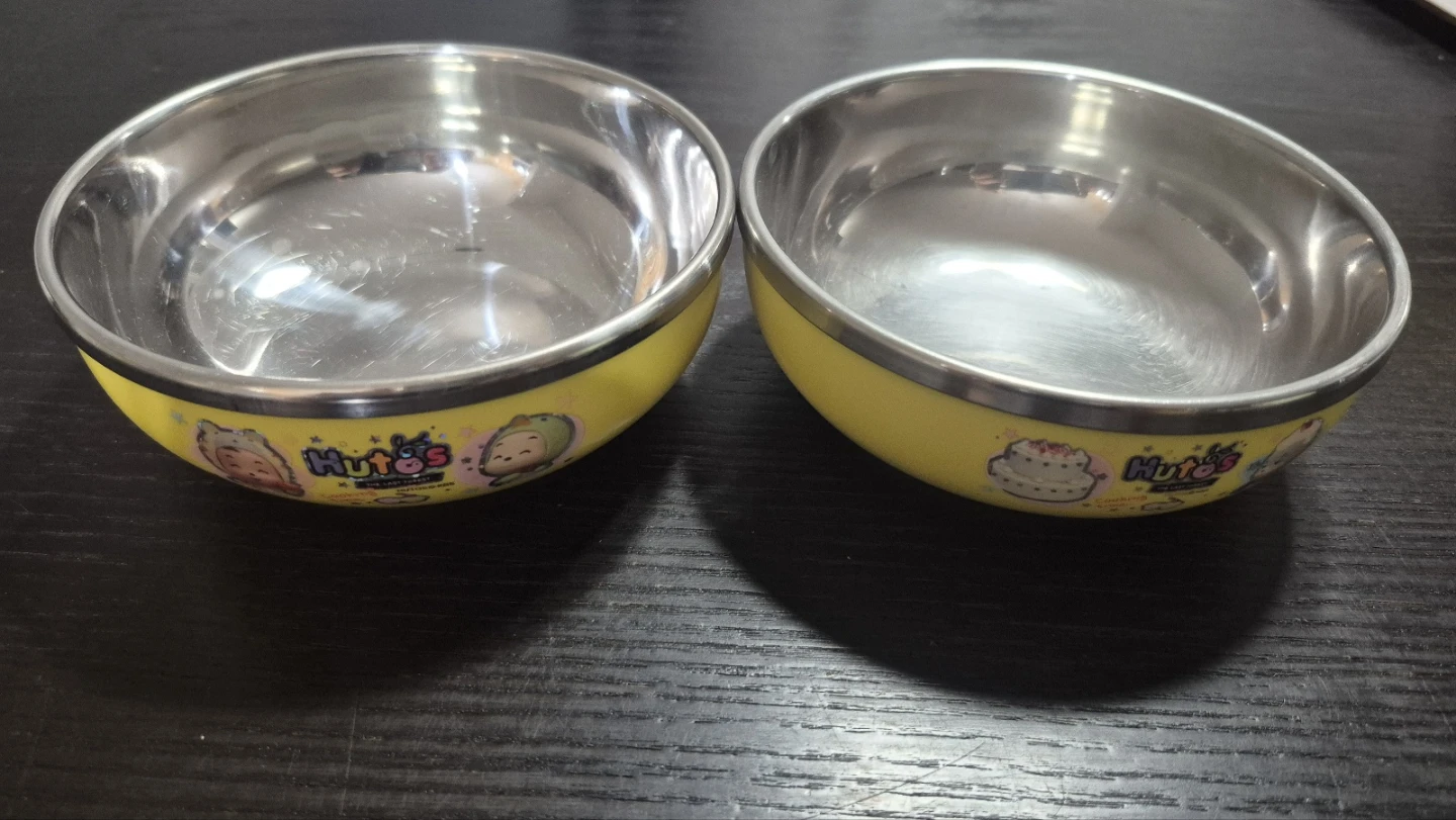 4 Piece Kids Stainless Steel Bowl Set & 2 Divided Plates - photo 4