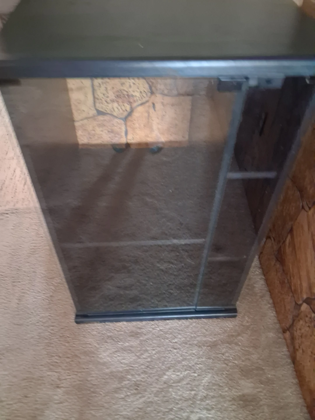 Fisher Black Media Console with Glass Doors - photo 5