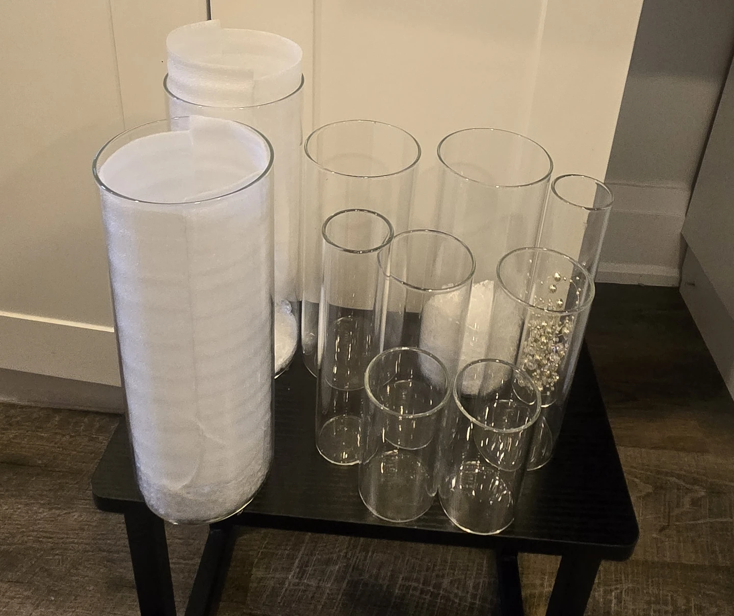 Set of 8 Glass Cylinders