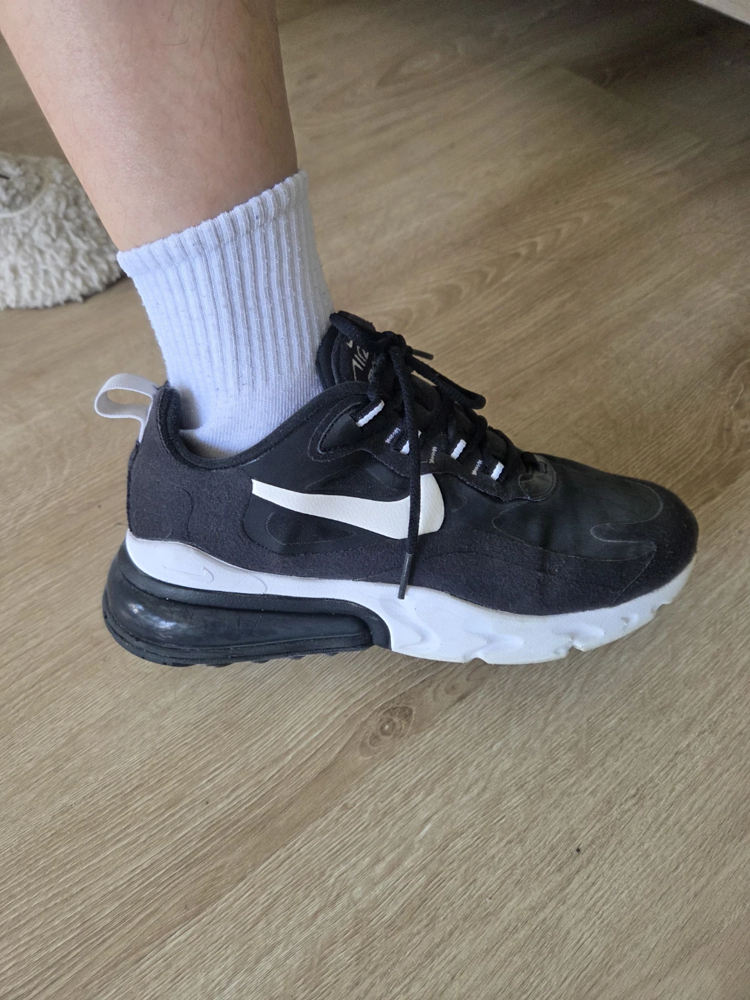 Nike Air Max 270 React in Classic Black & White