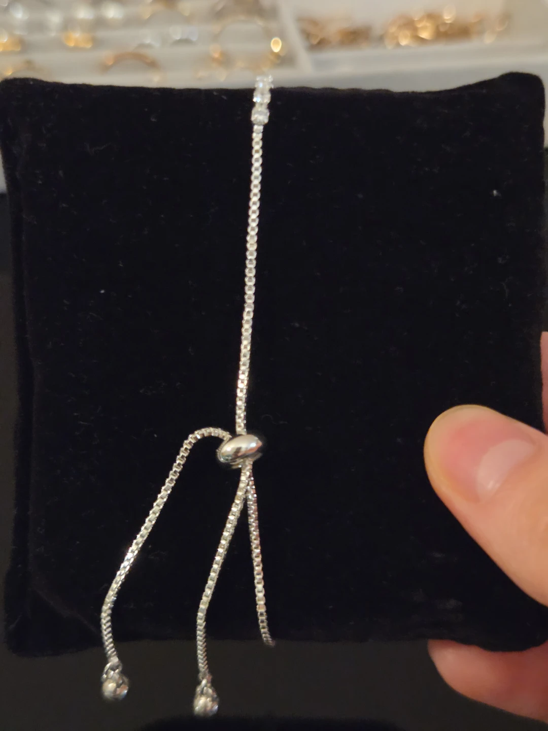 Cross Tennis Bracelet with Rhinestones - photo 3