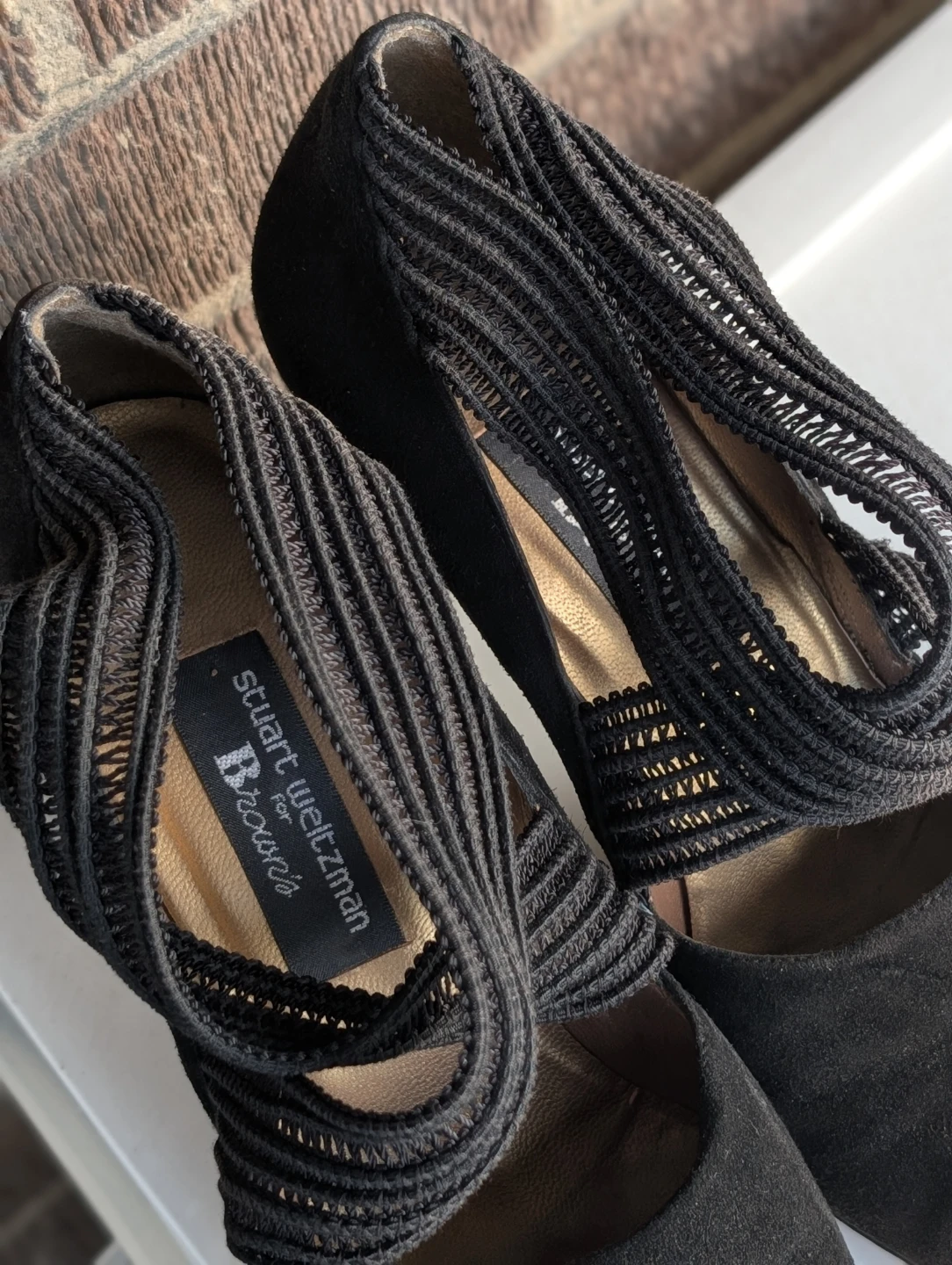 Stuart Weitzman for Brockton Black Suede Heels - photo 3