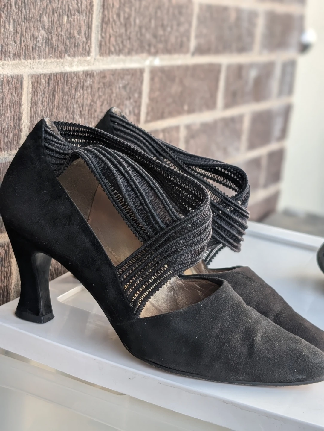 Stuart Weitzman for Brockton Black Suede Heels - photo 5