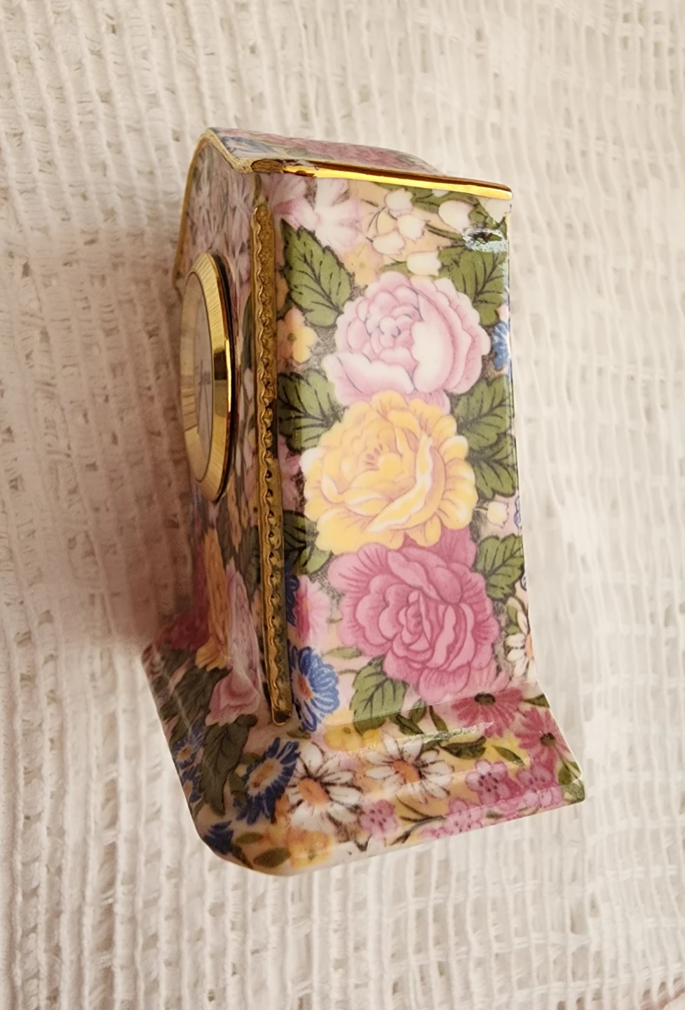 Vintage Ayshford Roses Mantel Clock (Made in England) - photo 3
