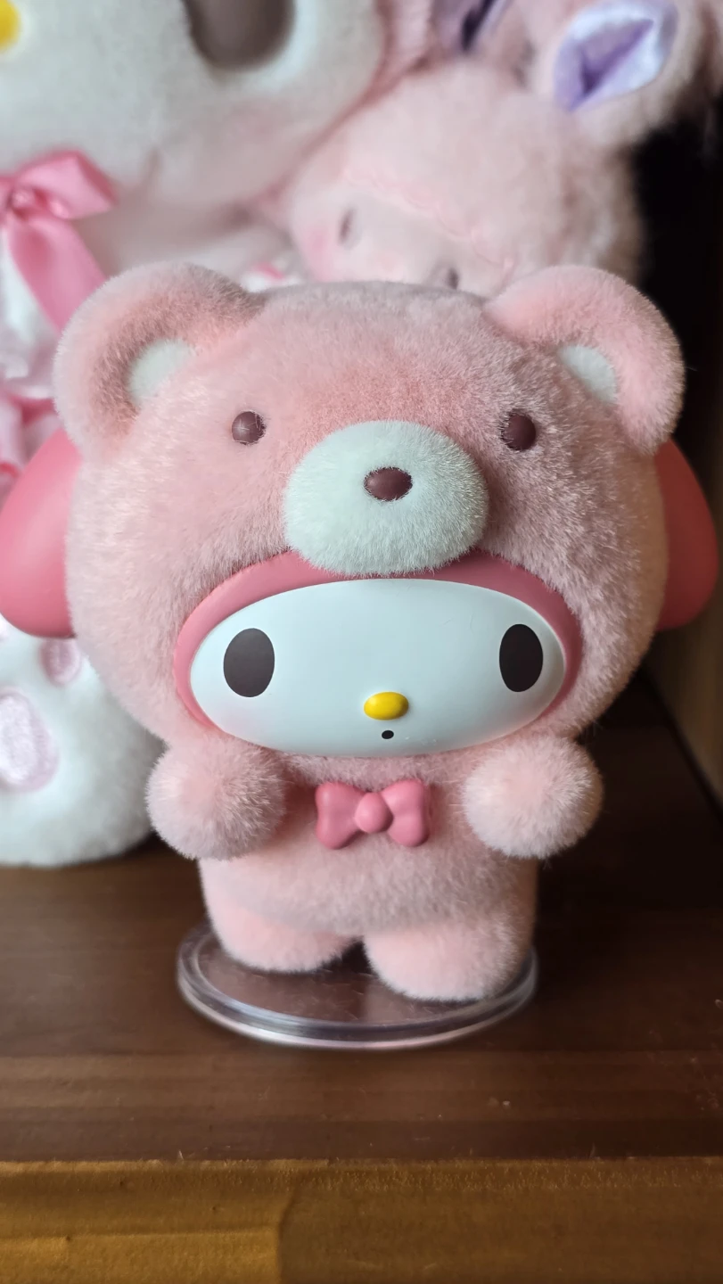 Pink My Melody Latte Bear Fitness Plush Figure
