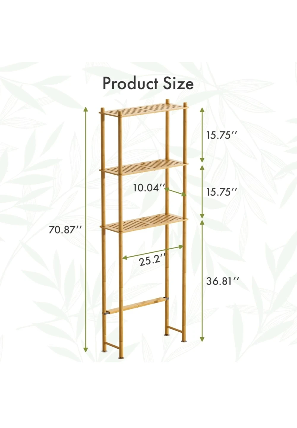 Bamboo Over-the-Toilet Storage Shelf