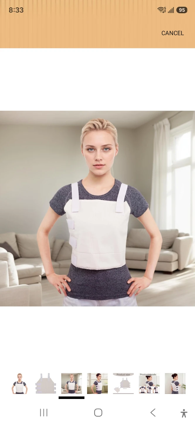 White Posture Corrector Vest - photo 3
