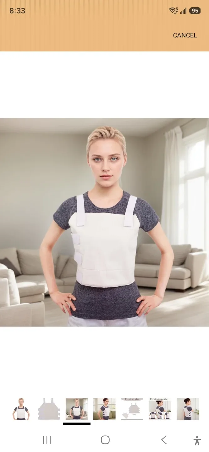 White Posture Corrector Vest - photo 3