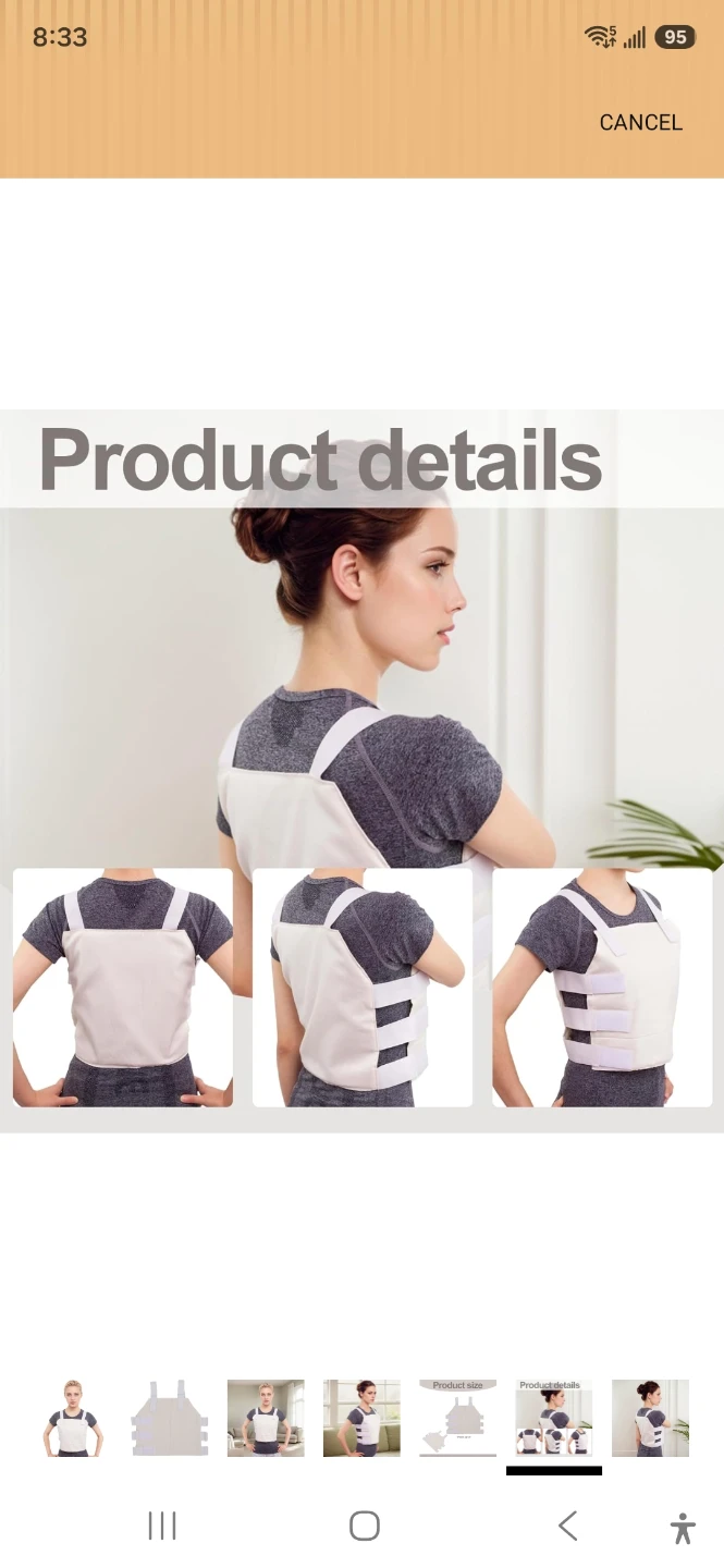 White Posture Corrector Vest - photo 5