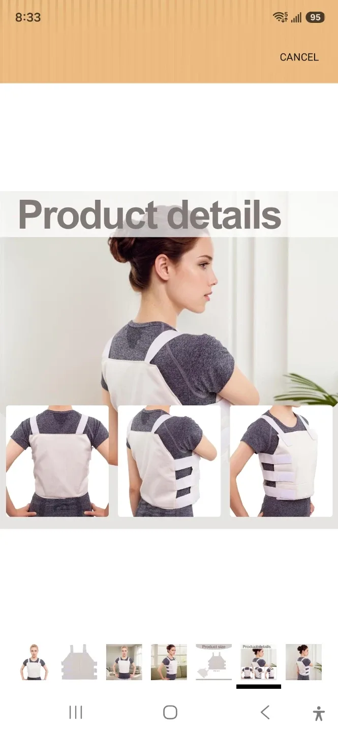 White Posture Corrector Vest - photo 5