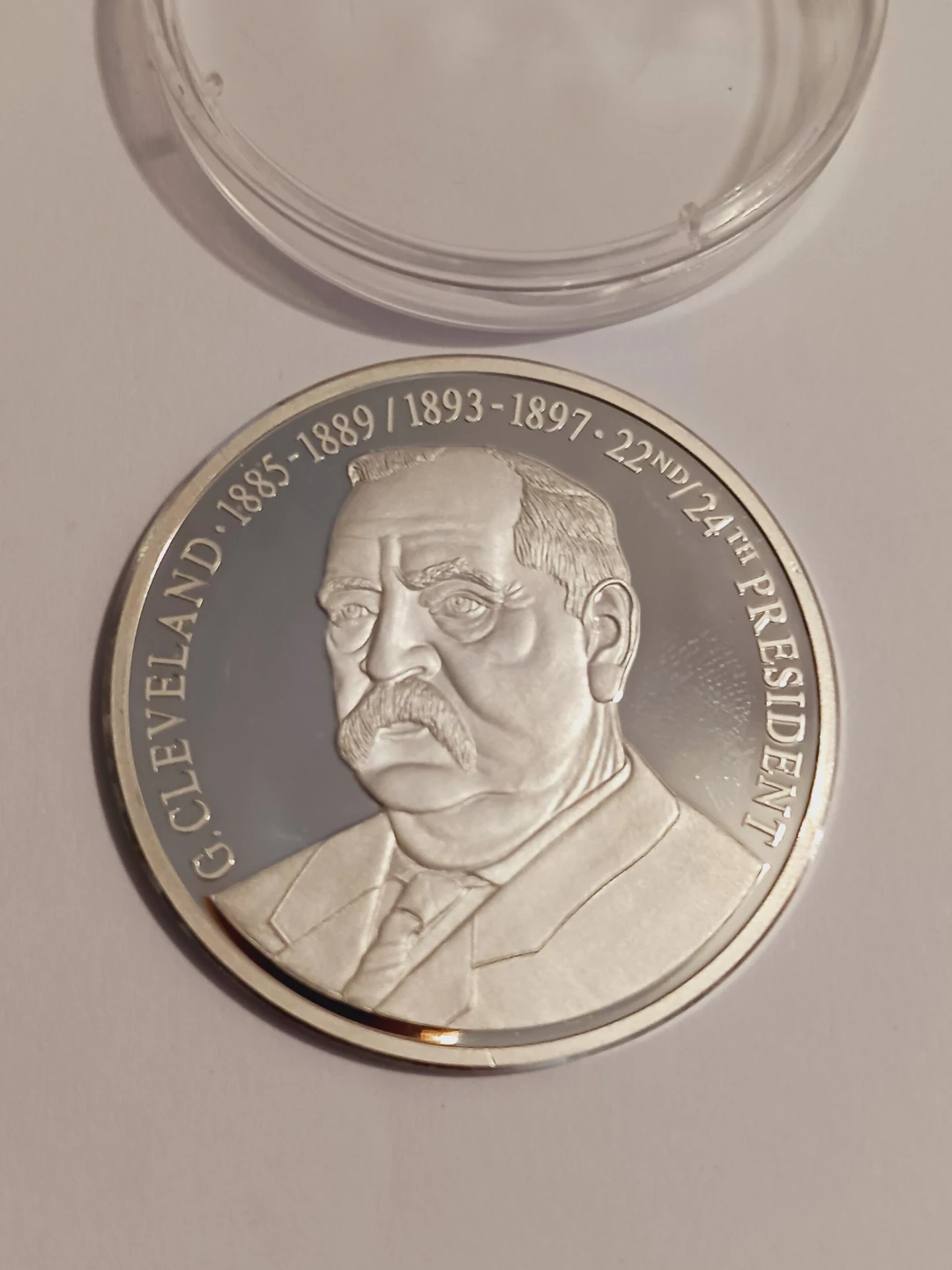 999 Silver G. Cleveland 22nd/24th President Commemorative Coin