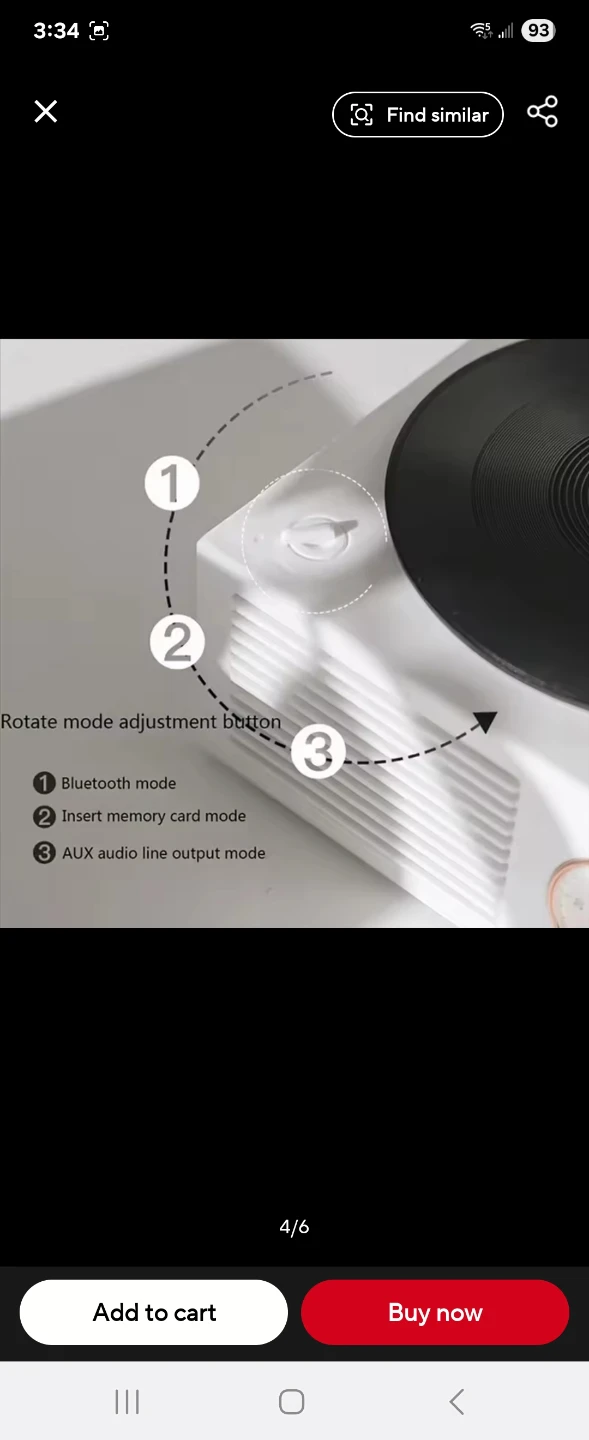 Mini Retro Record Player Bluetooth Speaker - photo 3
