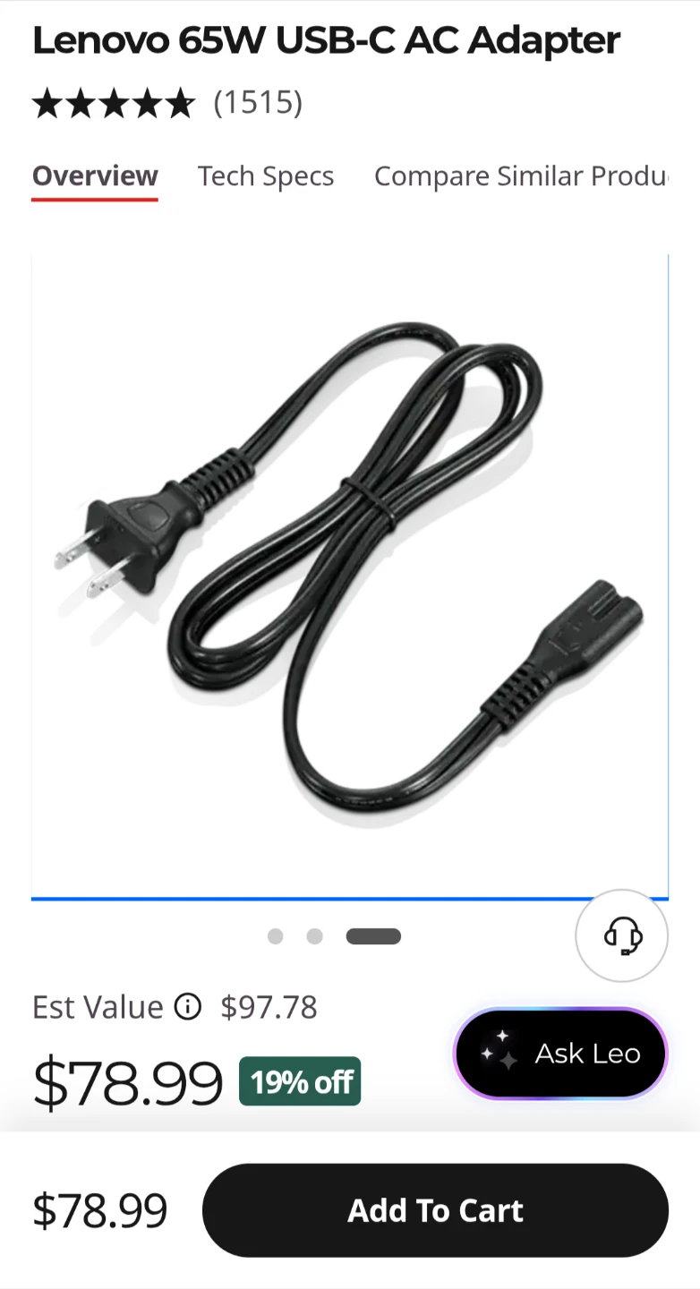 Lenovo USB-C laptop charger - photo 2