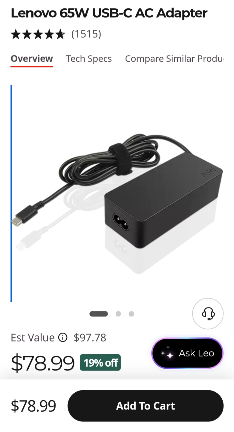 Lenovo USB-C laptop charger - photo 3