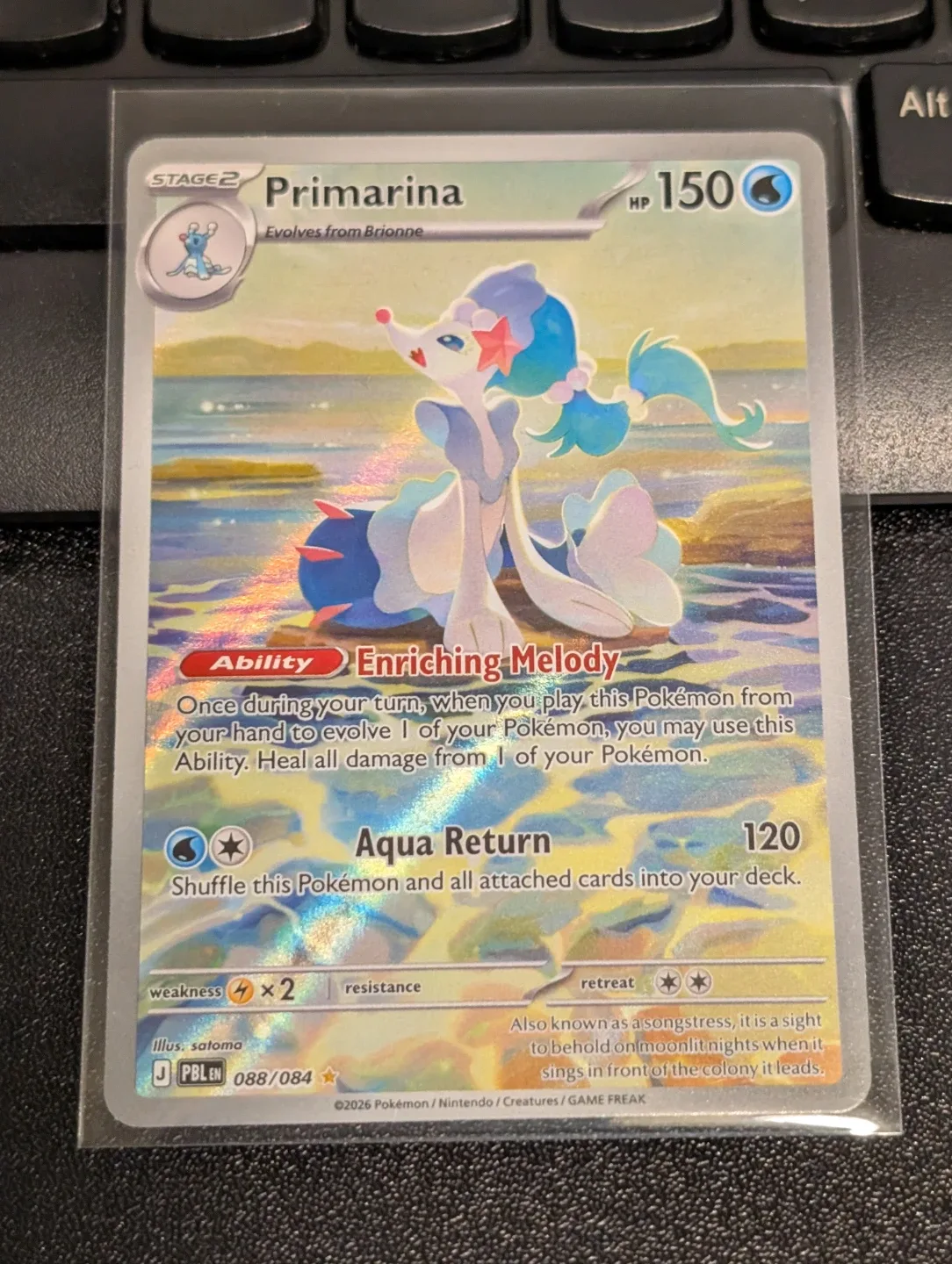 Pokemon Primarina IR 088/084 Pitch Black