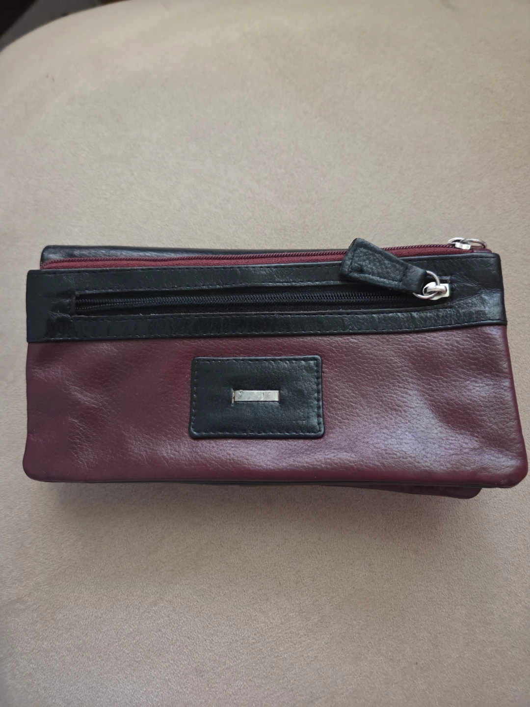 CARBIE & CO. Burgundy Leather Wallet