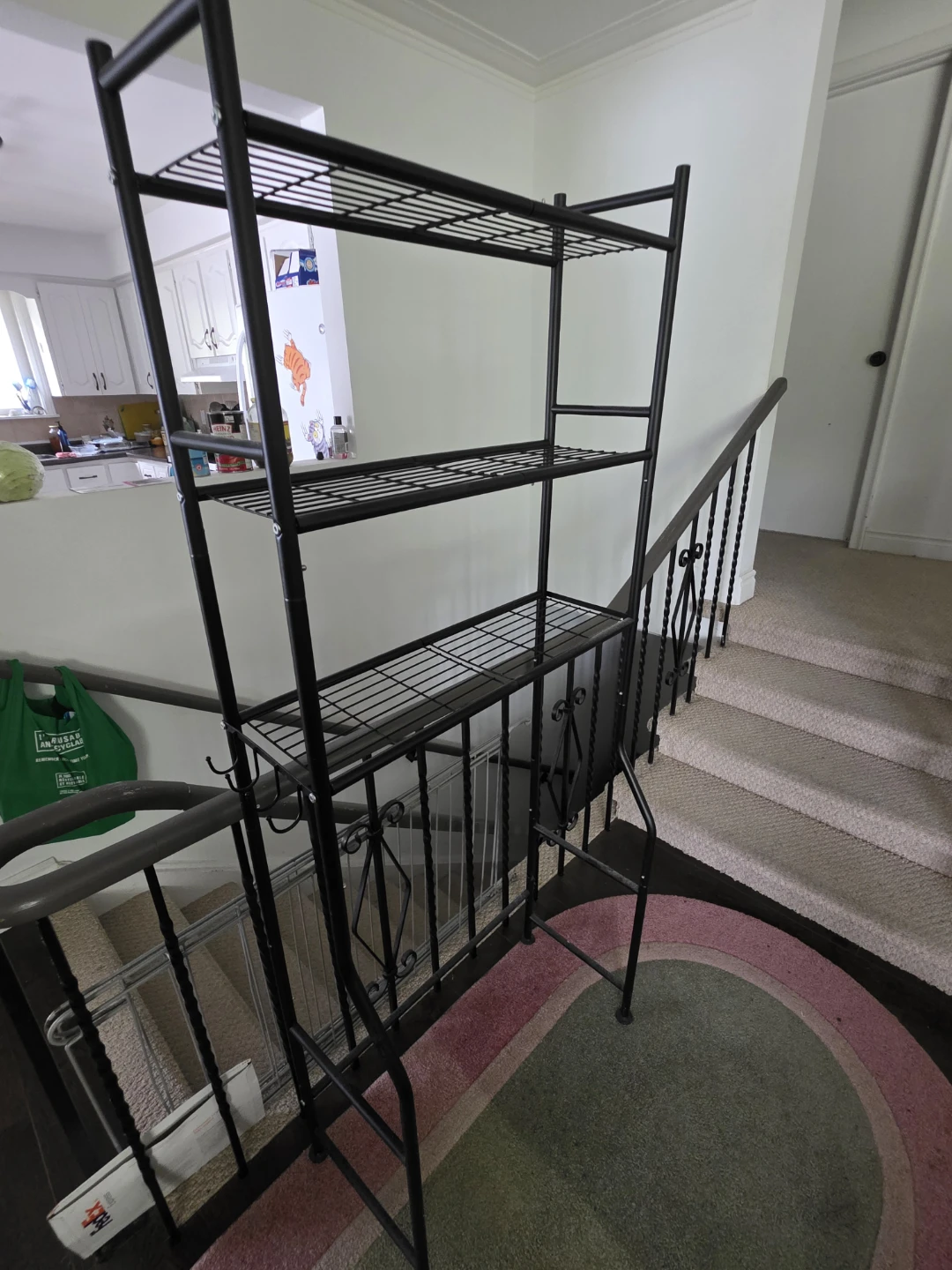 Black Metal 4-Tier Shelf Unit for toilet. (2 pcs).