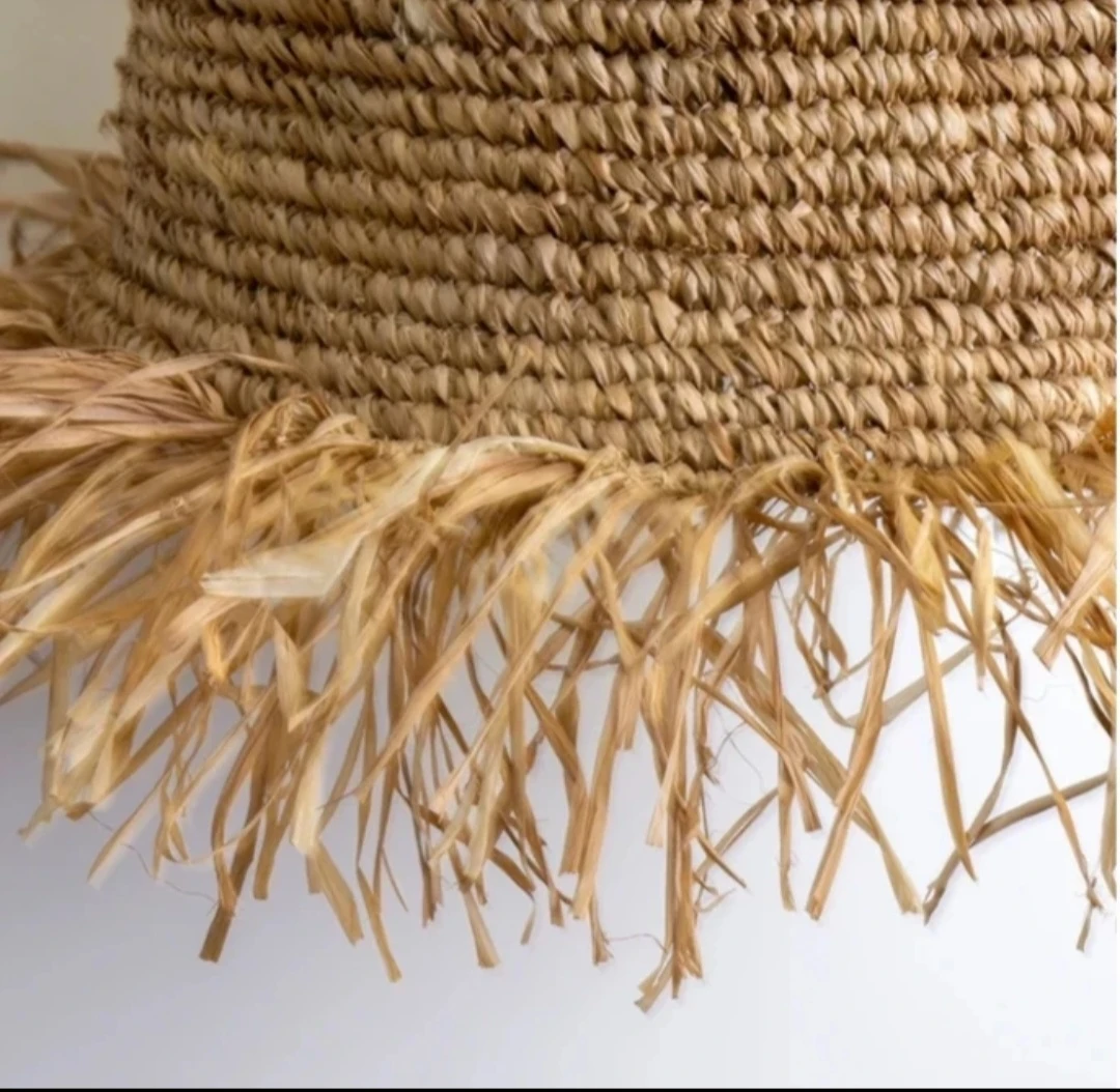 NEW Set of 2 XL Boho Raffia Lampshades | Indaba - photo 5